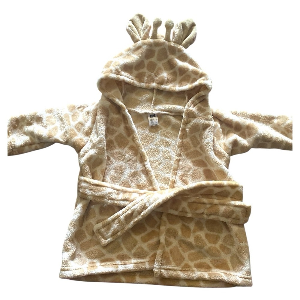 Luxurious Cream and Brown Hooded Pajama Robe